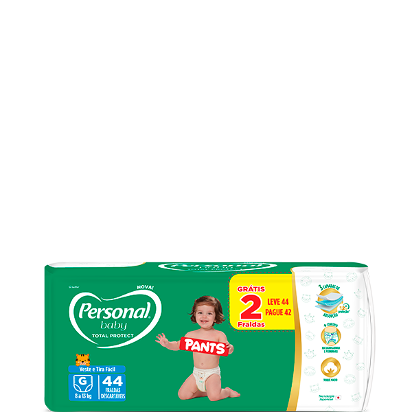 Personal Fralda Baby Premium Pants Xxg - 44 Unidades